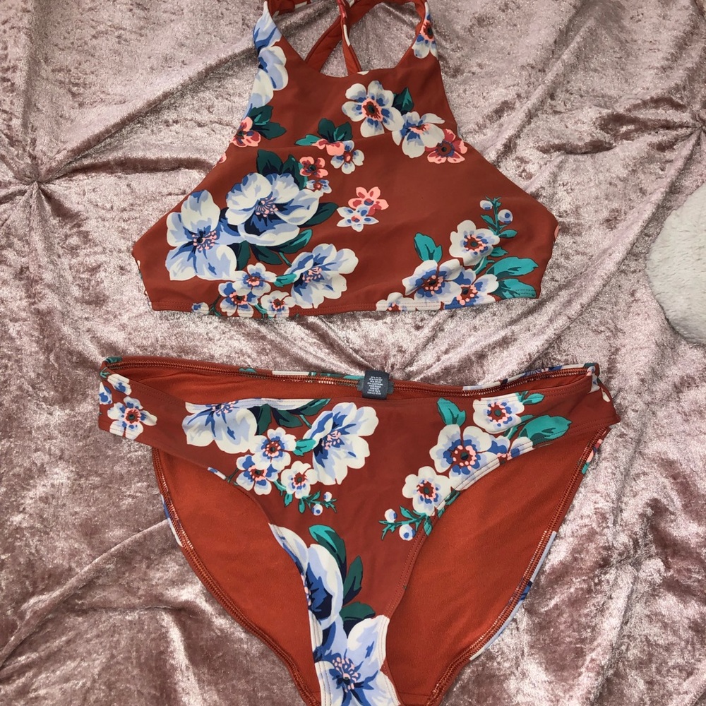 American Eagle Floral Two Piece Bikini Set | M/L
